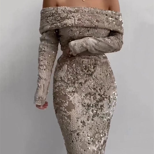 Sexy Sequined Gilding Women's Dress